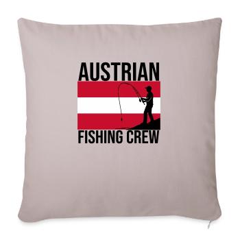 Austrian Fishing Crew Angler Shirt - Sofakissenbezug 45 x 45 cm - helles Taupe - Vorne