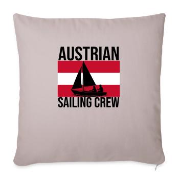 Austrian Sailing Crew Segelshirt - Sofakissenbezug 45 x 45 cm - helles Taupe - Vorne