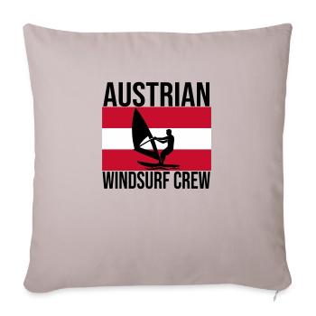 Austrian Windsurf Crew Shirt - Sofakissenbezug 45 x 45 cm - helles Taupe - Vorne