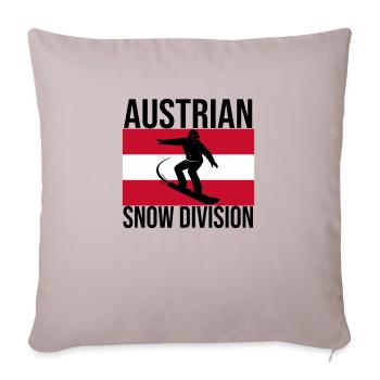 Austrian Snow Division Snowboard Tee - Sofakissenbezug 45 x 45 cm - helles Taupe - Vorne