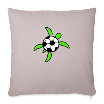 tortue ballon de football joueur club fan hobby - Housse de coussin décorative 45 x 45 cm - taupe clair - Devant