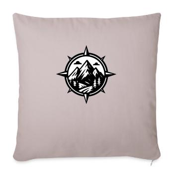 Mountains Compass - Sofa pillowcase 17,3'' x 17,3'' (45 x 45 cm) - light taupe - Front