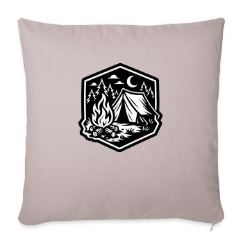 Tente de camping extérieure - Housse de coussin décorative 45 x 45 cm - taupe clair - Devant