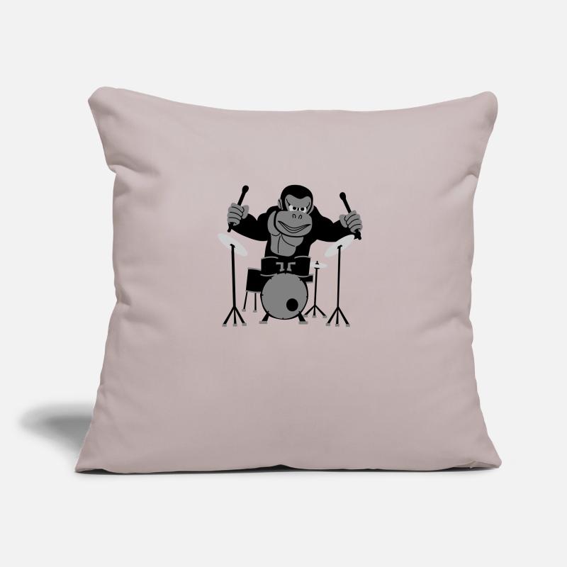 Drumming Gorilla Sofa pillowcase 17,3'' x 17,3'' (45 x 45 cm)