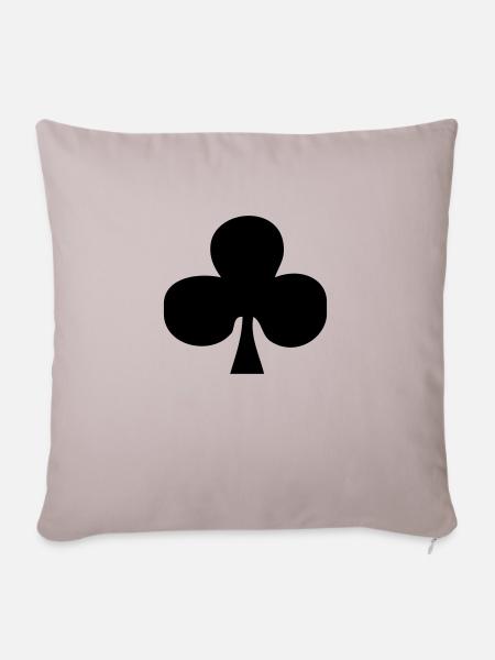 Kreuz - Kartenspiel - Sofakissenbezug 45 x 45 cm - helles Taupe