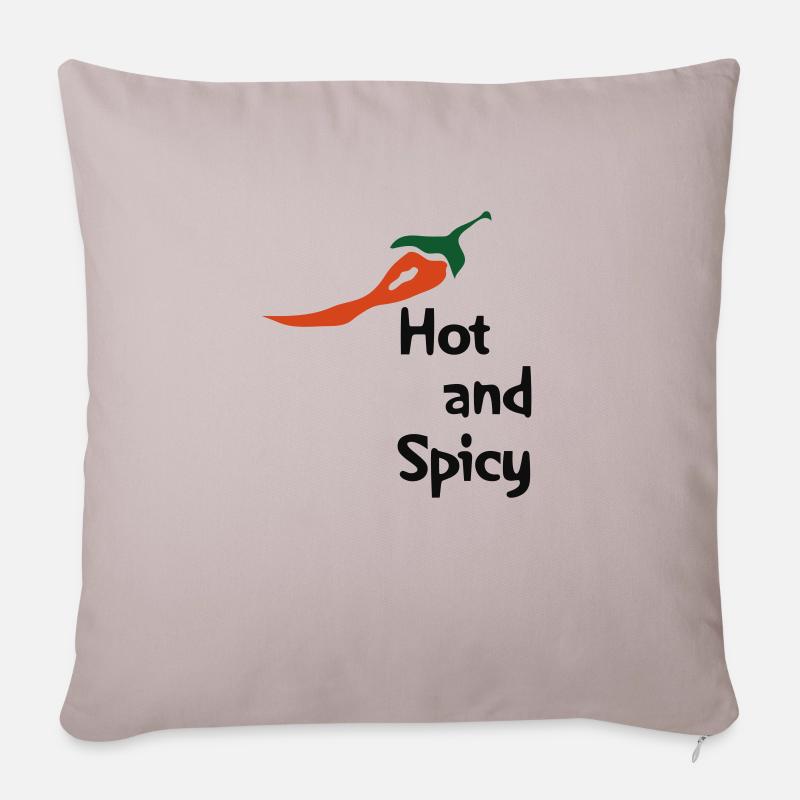 Hot and Spicy - Sofakissenbezug 45 x 45 cm - helles Taupe