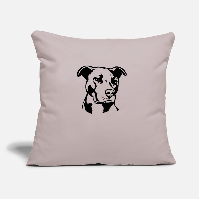 Pitbull einfarbig - Hund Kampfhund Sofakissenbezug 45 x 45 cm