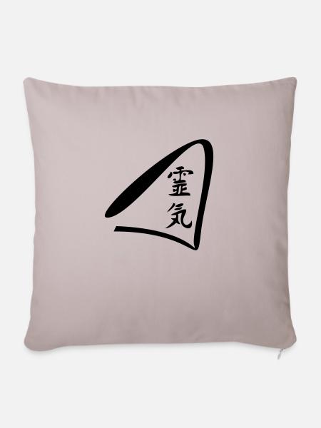reiki - Housse de coussin décorative 45 x 45 cm - taupe clair
