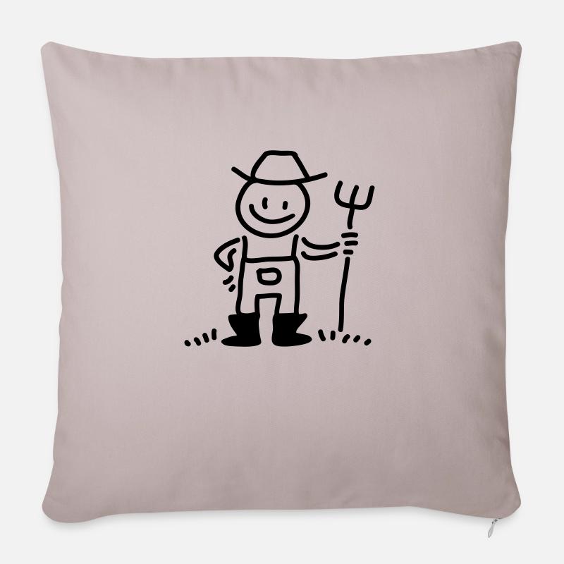 Bauer - Line - Housse de coussin décorative 45 x 45 cm - taupe clair