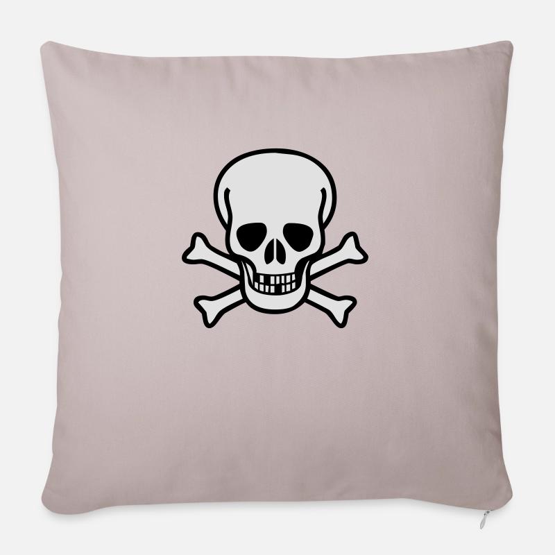Skull - Housse de coussin décorative 45 x 45 cm - taupe clair