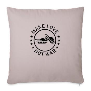 Faites l'amour, pas la guerre (1C) - Housse de coussin décorative 45 x 45 cm - taupe clair - Devant