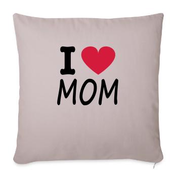 i love mom - Housse de coussin décorative 45 x 45 cm - taupe clair - Devant
