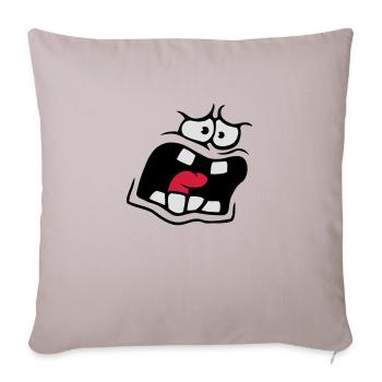 Screaming Anxious Comic Cartoon Face - Sofa pillowcase 17,3'' x 17,3'' (45 x 45 cm) - light taupe - Front