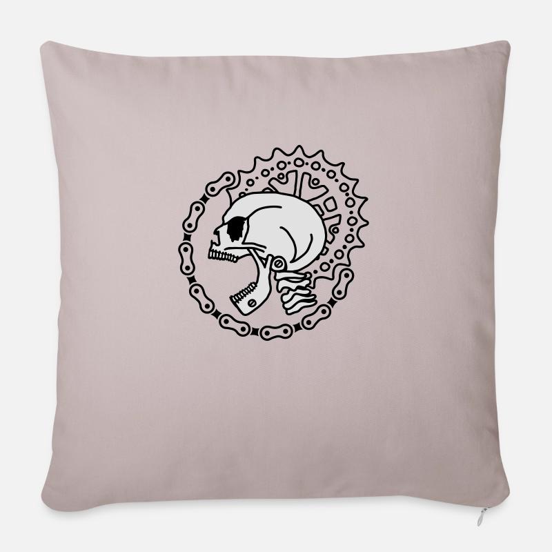 Skull Chain Punk-2c - Sofakissenbezug 45 x 45 cm - helles Taupe