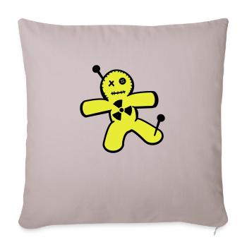 Voodoo doll against nuclear power - Sofa pillowcase 17,3'' x 17,3'' (45 x 45 cm) - light taupe - Front
