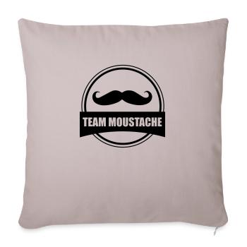 team moustache - Housse de coussin décorative 45 x 45 cm - taupe clair - Devant