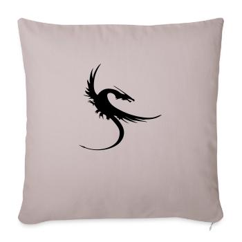 drachen - Sofakissenbezug 45 x 45 cm - helles Taupe - Vorne