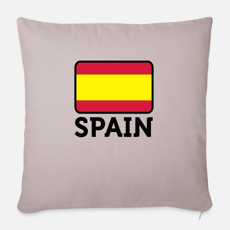 Nationalflagge von Spanien - Sofakissenbezug 45 x 45 cm - helles Taupe