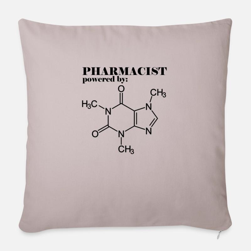 Pharmazie / Apotheker: Pharmacist powered by - Sofakissenbezug 45 x 45 cm - helles Taupe