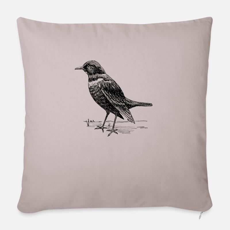Amsel - Sofakissenbezug 45 x 45 cm - helles Taupe