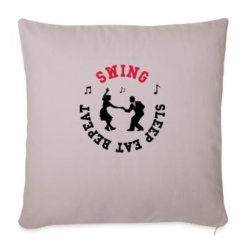 Swing - Eat - Sleep - Repeat - Housse de coussin décorative 45 x 45 cm - taupe clair - Devant