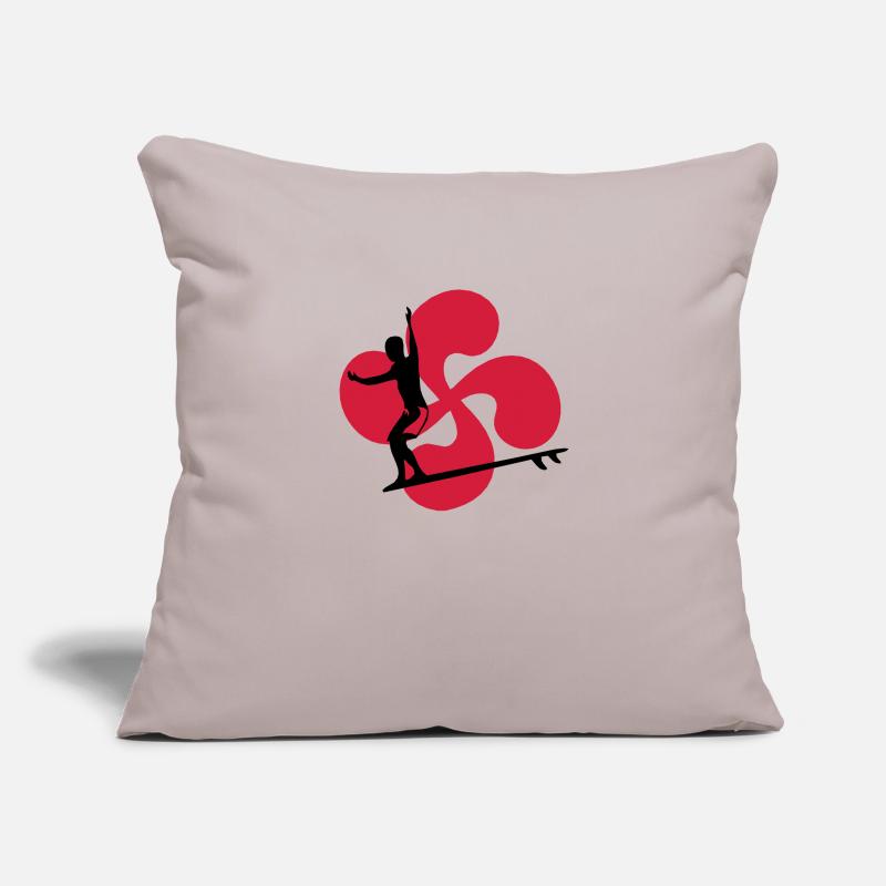 Surf basque Housse de coussin décorative 45 x 45 cm