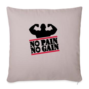 pain_bodybuilding_f2 - Housse de coussin décorative 45 x 45 cm - taupe clair - Devant