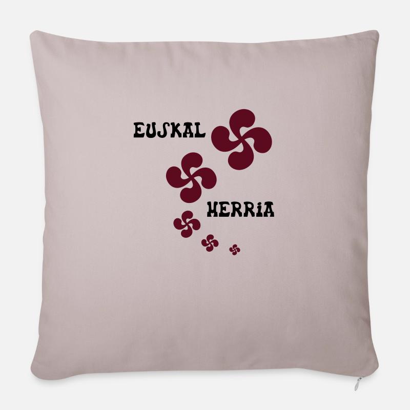 Multiple Croix Euskal Herria - Housse de coussin décorative 45 x 45 cm - taupe clair