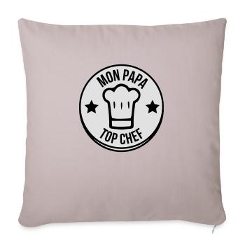 my dad Count 2 stars - Sofa pillowcase 17,3'' x 17,3'' (45 x 45 cm) - light taupe - Front