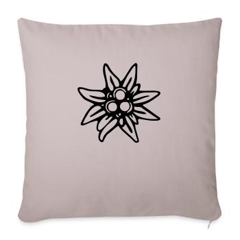 Edelweiss - Sofakissenbezug 45 x 45 cm - helles Taupe - Vorne