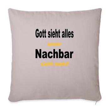 God sees everything - Sofa pillowcase 17,3'' x 17,3'' (45 x 45 cm) - light taupe - Front