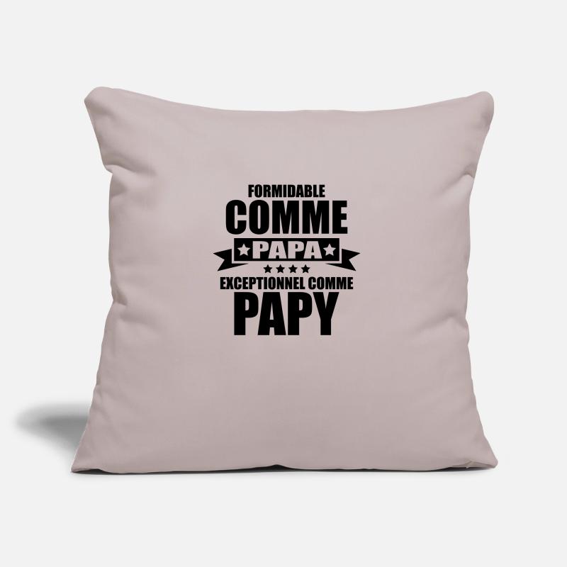 formidable comme papa exceptionnel comme papy Housse de coussin décorative 45 x 45 cm