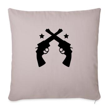 Crossed Pistols - Sofa pillowcase 17,3'' x 17,3'' (45 x 45 cm) - light taupe - Front