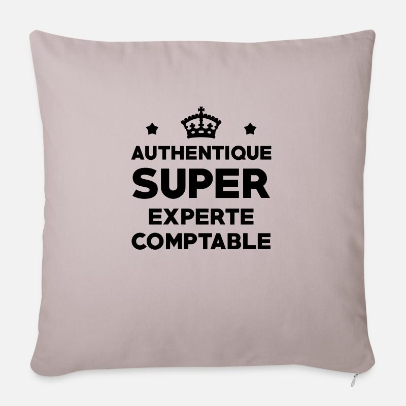 Expert Comptable / Comptabilité / Comptable / - Housse de coussin décorative 45 x 45 cm - taupe clair