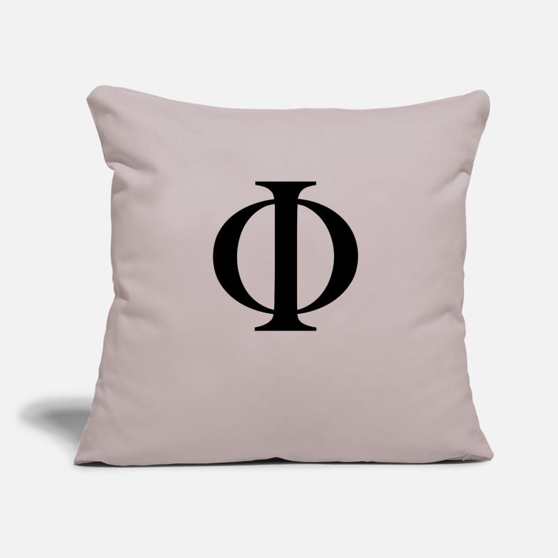 phi Housse de coussin décorative 45 x 45 cm