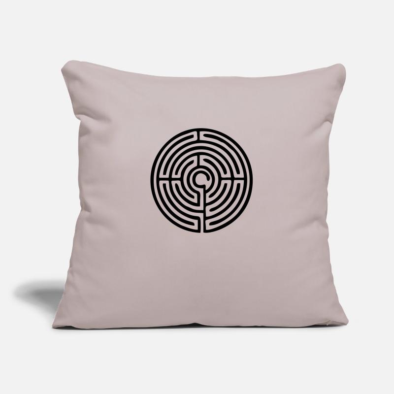 Labyrinth protection symbol Journey magic mysticism Sofa pillowcase 17,3'' x 17,3'' (45 x 45 cm)
