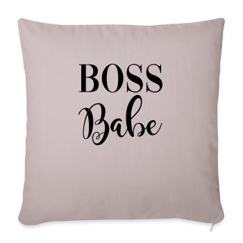 Boss Babe - Housse de coussin décorative 45 x 45 cm - taupe clair - Devant