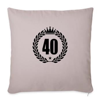 40 kranz krone - Sofakissenbezug 45 x 45 cm - helles Taupe - Vorne