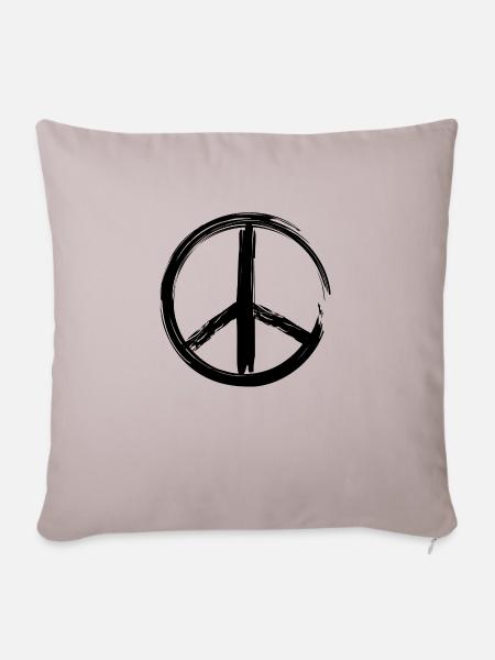 Peace - Sofakissenbezug 45 x 45 cm - helles Taupe