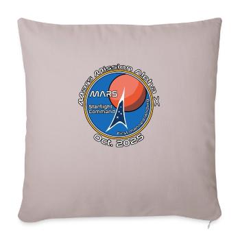 Mars Mission Alpha X - Sofakissenbezug 45 x 45 cm - helles Taupe - Vorne