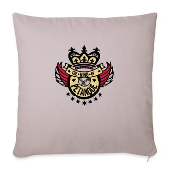 king king petanque sport logo wing buffer - Sofa pillowcase 17,3'' x 17,3'' (45 x 45 cm) - light taupe - Front