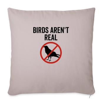 Les oiseaux ne sont pas réels - Housse de coussin décorative 45 x 45 cm - taupe clair - Devant
