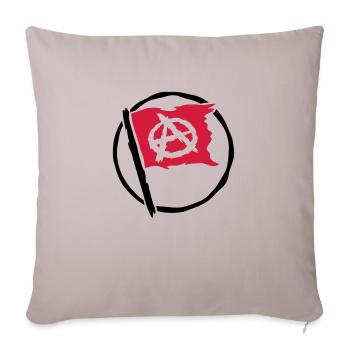 Concevoir le symbole du drapeau de l'anarchie - Housse de coussin décorative 45 x 45 cm - taupe clair - Devant