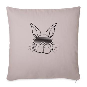 Rabbit chewing gum bubble cool - Sofa pillowcase 17,3'' x 17,3'' (45 x 45 cm) - light taupe - Front