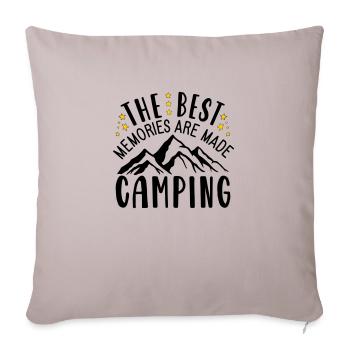 Les meilleurs souvenirs sont faits en camping - Housse de coussin décorative 45 x 45 cm - taupe clair - Devant