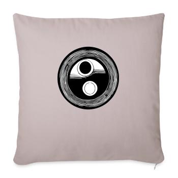 Yin Yang Signe Symbole Paix Bonheur Vecteur 12 - Housse de coussin décorative 45 x 45 cm - taupe clair - Devant
