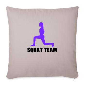 Woman Squat Team - Sofa pillowcase 17,3'' x 17,3'' (45 x 45 cm) - light taupe - Front