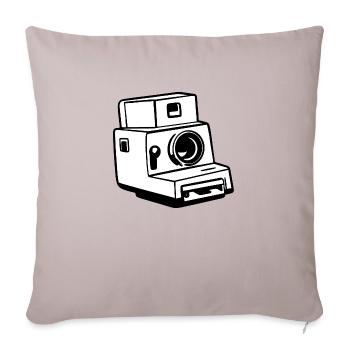 Appareil photo, Appareil photo vintage, , Ancien appareil photo, Ancien - Housse de coussin décorative 45 x 45 cm - taupe clair - Devant