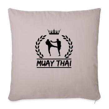 Muay Thaï - Housse de coussin décorative 45 x 45 cm - taupe clair - Devant