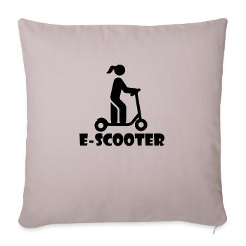 E-Scooter Roller Scooter - Sofakissenbezug 45 x 45 cm - helles Taupe - Vorne